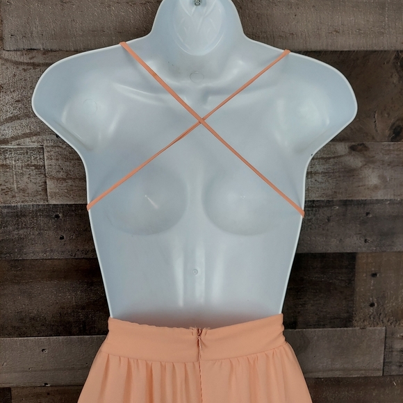 Lulu's Rooftop Garden Chiffon Maxi Backless Dress - Picture 8 of 14